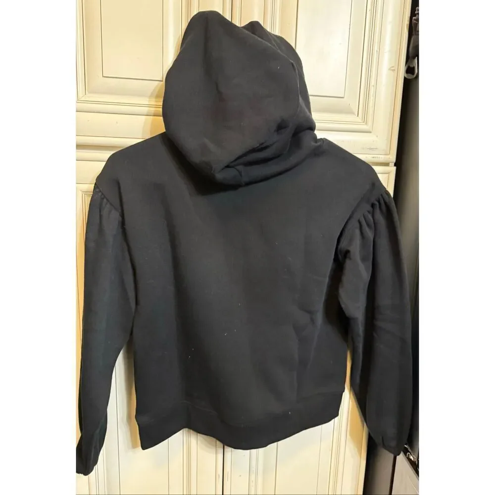 Epic Threads Girls Sequin Stars Hooded Pullover Sweatshirt Black Medium NWT